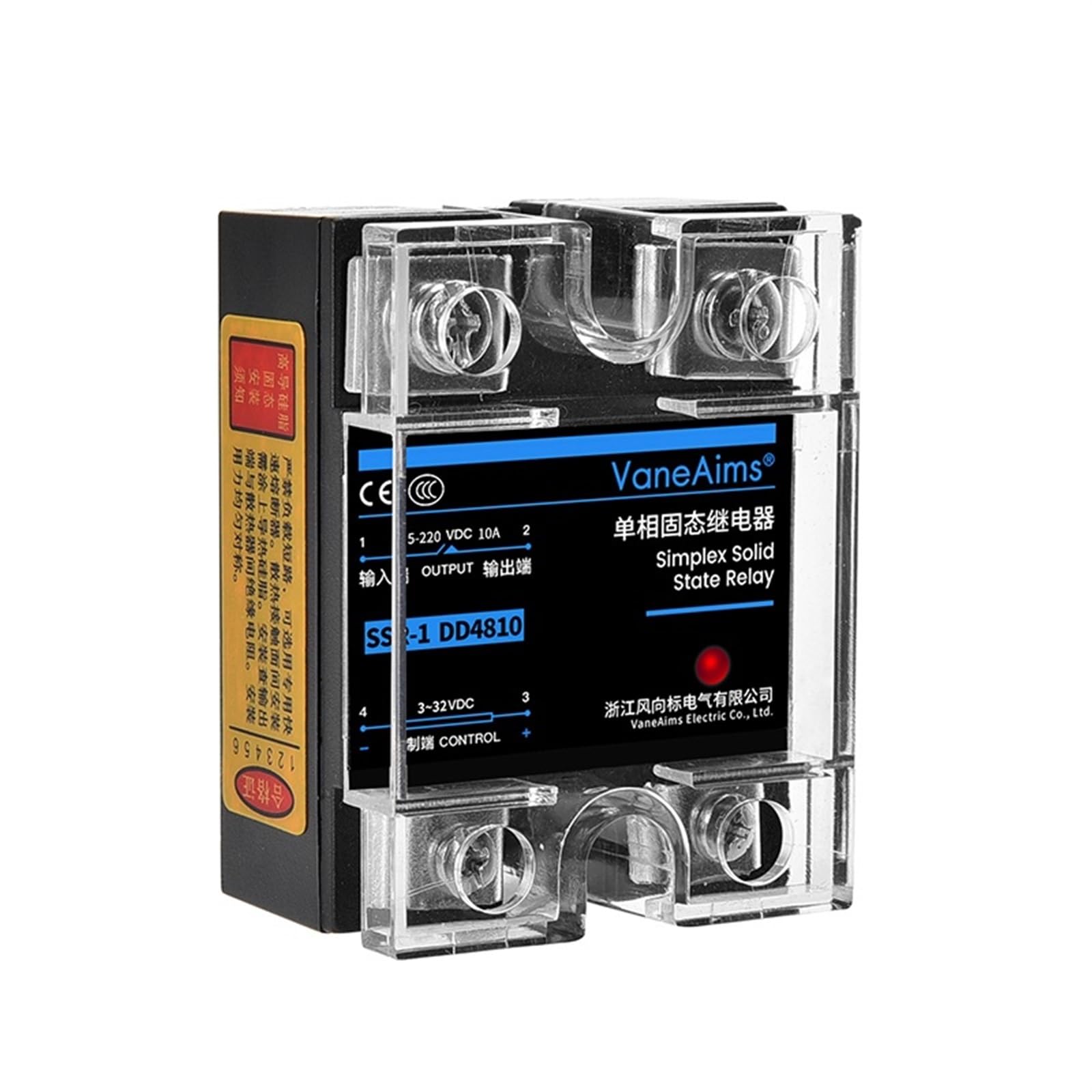 Relé de Estado sólido monofásico 25DA -40DA -40AA, módulo 10A 25A 40A 60A 80A 100A 120A for Control Temperatura(DC Controlled DC,40A)