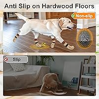 Vista 5 de BEAUTYZOO 6 calcetines para perros para evitar lamer las patas, zapatos antideslizantes para suelos de madera dura en pavimentos calientes, botas