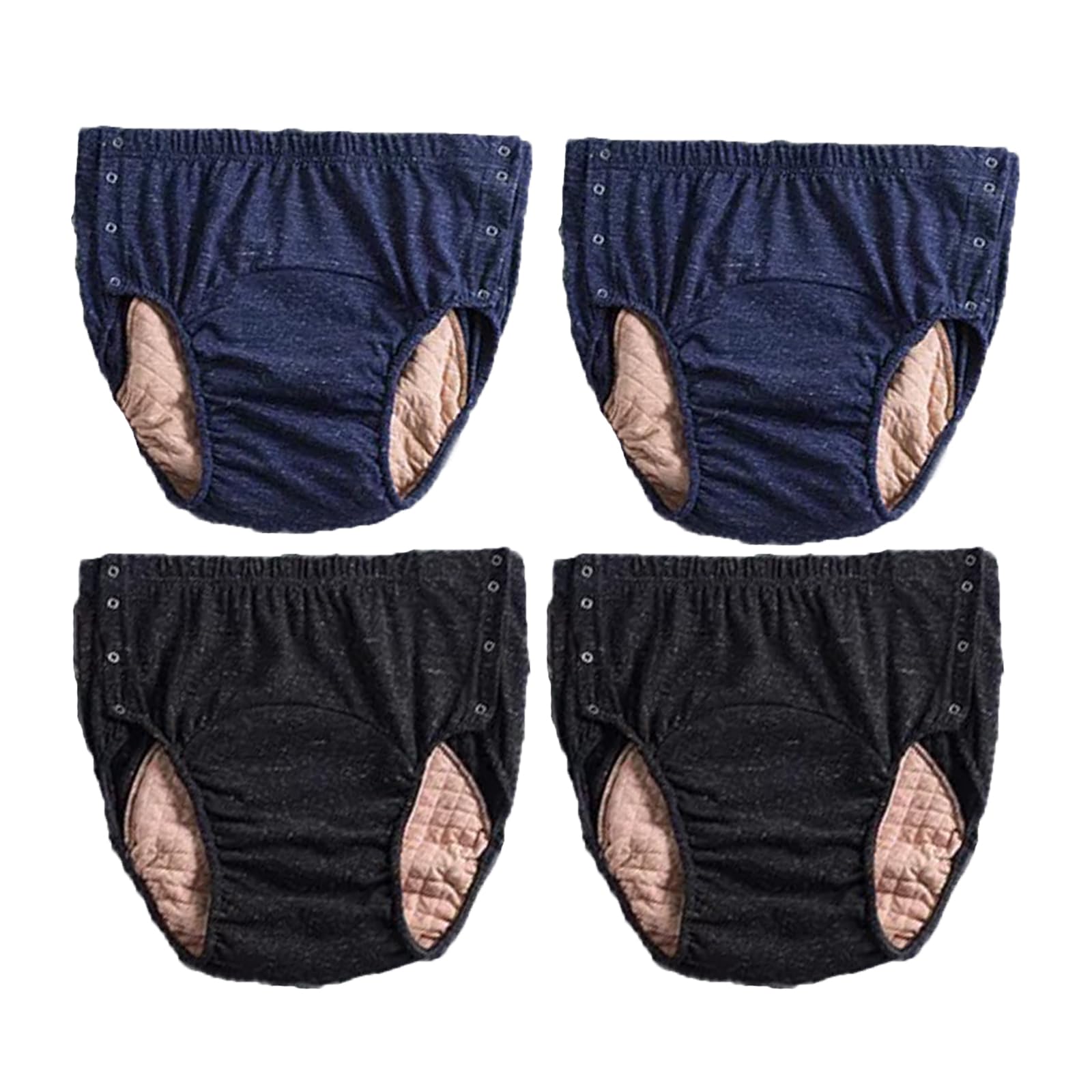 Lavable Ropa Interior de Incontinencia, Reutilizable Pantalones para Incontinencia 100% Algodón con Almohadillas Antifugas para Incontinencia Urinaria,XL
