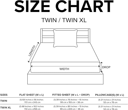 Miniatura 8 de UGG Alahna 20928 - Juego de sábanas y fundas de almohada de 3 piezas para cama individual XL, lavable a máquina, bolsillos profundos, resistente a
