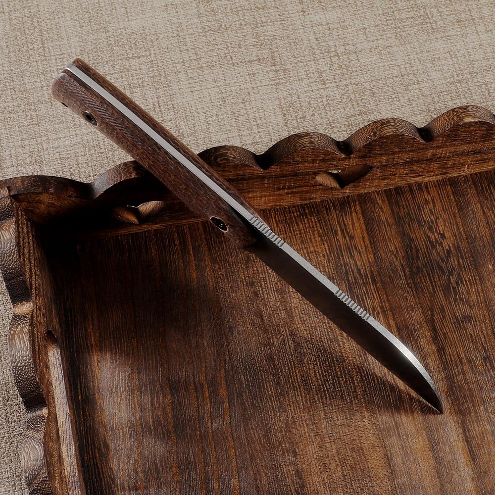 JEABROTHER Robustes Allzweckmesser aus DC53 Stahl mit Micarta Griff für Outdoor-Aktivitäten und Hausgebrauch