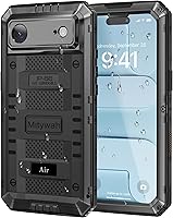 Vista 27 de Mitywah Funda impermeable para iPhone 13, resistente protección contra caídas de grado militar con protector de pantalla integrado, protección