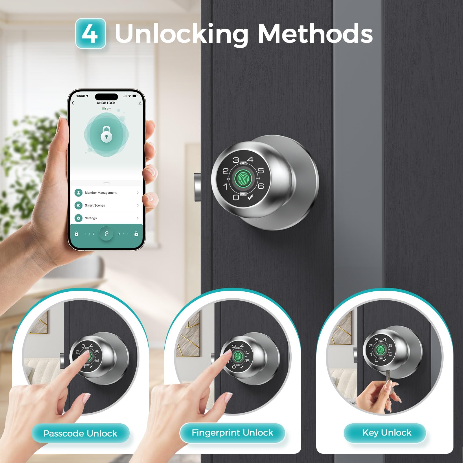 HEI LIANG Fingerprint Door Lock - Smart & Secure -4