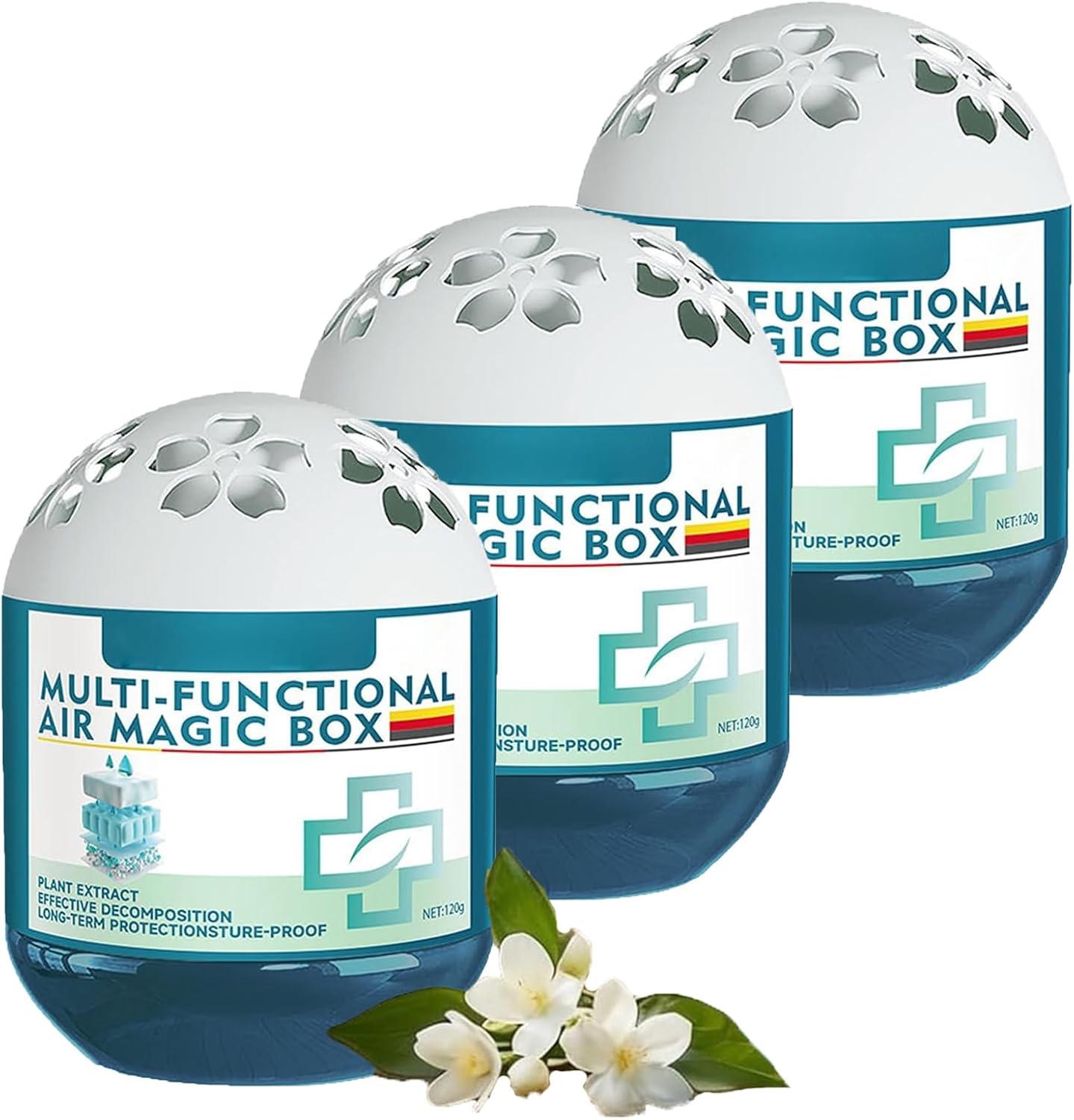 Indoor Air Purification Dust Removal Magic Box, Multi-Functional Air Magic Box, Plant Extract Air Freshener, Automatic Dust Absorber for Bedroom, Closet, Office, Pet Areas (3pcs)