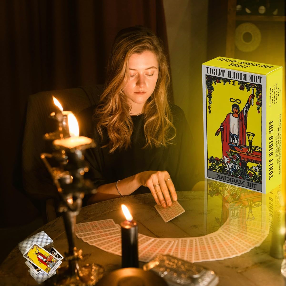 Retoo Karty do gry Tarot 78 kart Jeźdźców z instrukcjami dla doświadczonych i początkujących