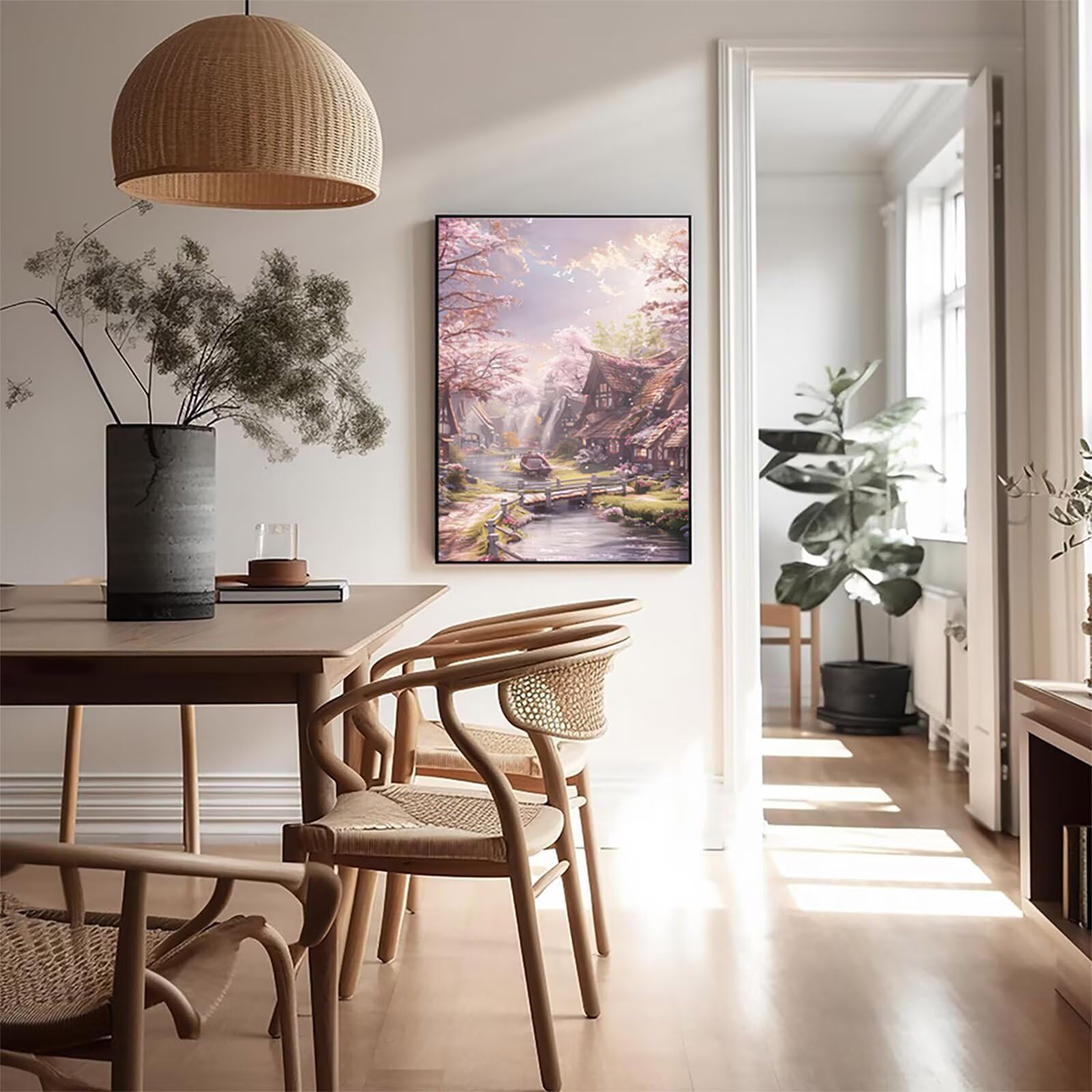 5D DIY DIY Diamentowe Malarstwo Domy Kompletny Zestaw Krajobrazowy, Kryształowe Hobby Diament Kreatywne Dorośli, Haft krzyżykowy Rzemiosło, Koraliki Koraliki na prezent 100 x 135 cm Z-4879