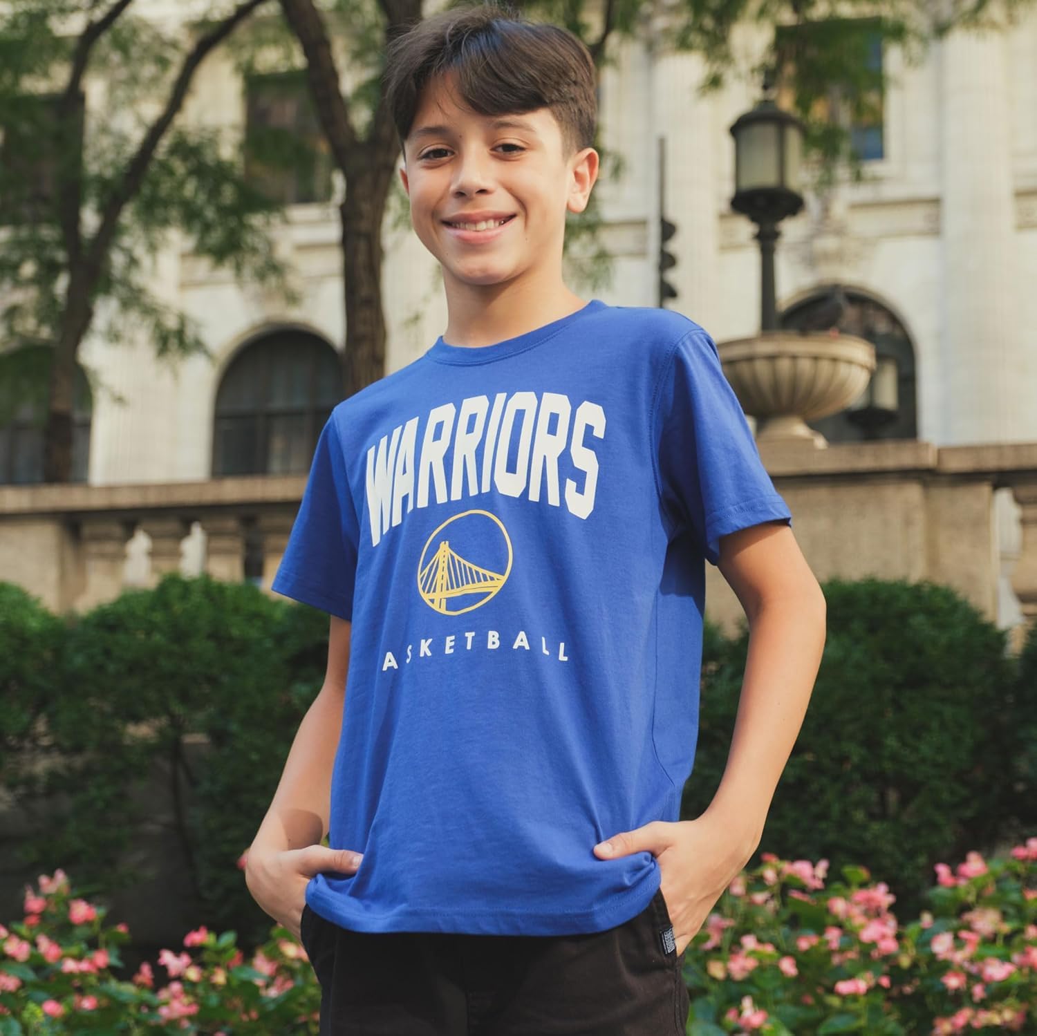 Ultra Game Boys' Arched Plexi Short Sleeve T-Shirt, Team Color, 10-12