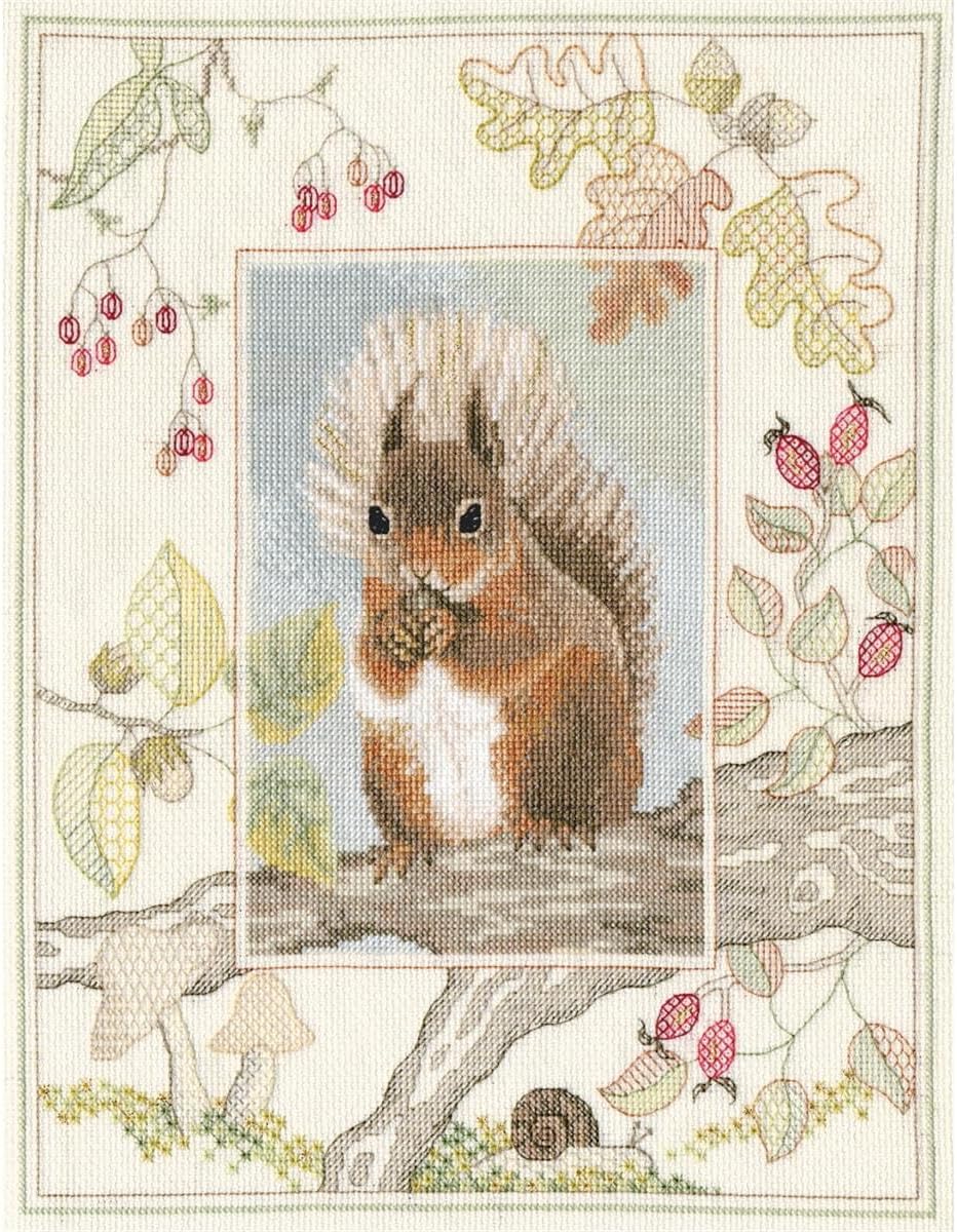 Derwentwater Designs Wildlife - Red Squirrel Cross Stitch Kit