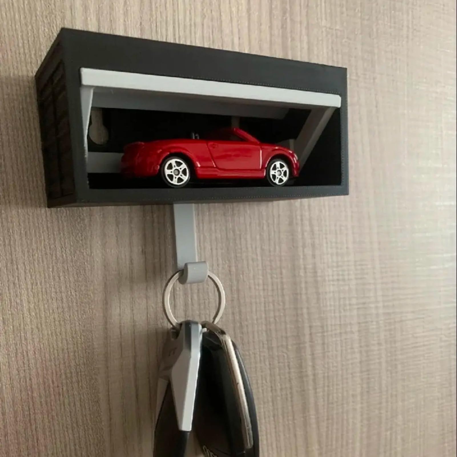 Soporte decorativo para llaves de cochera de coche, 3D para colgar en la pared, colgador de para , vestíbulo, pasillo, porche, apartamento, diseño con puerta de