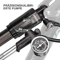 Pompă pentru suspensie bicicletă CXWXC 300 PSI cu manometru, pentru furci MTB de înaltă presiune și amortizoare spate, pompă de aer 5