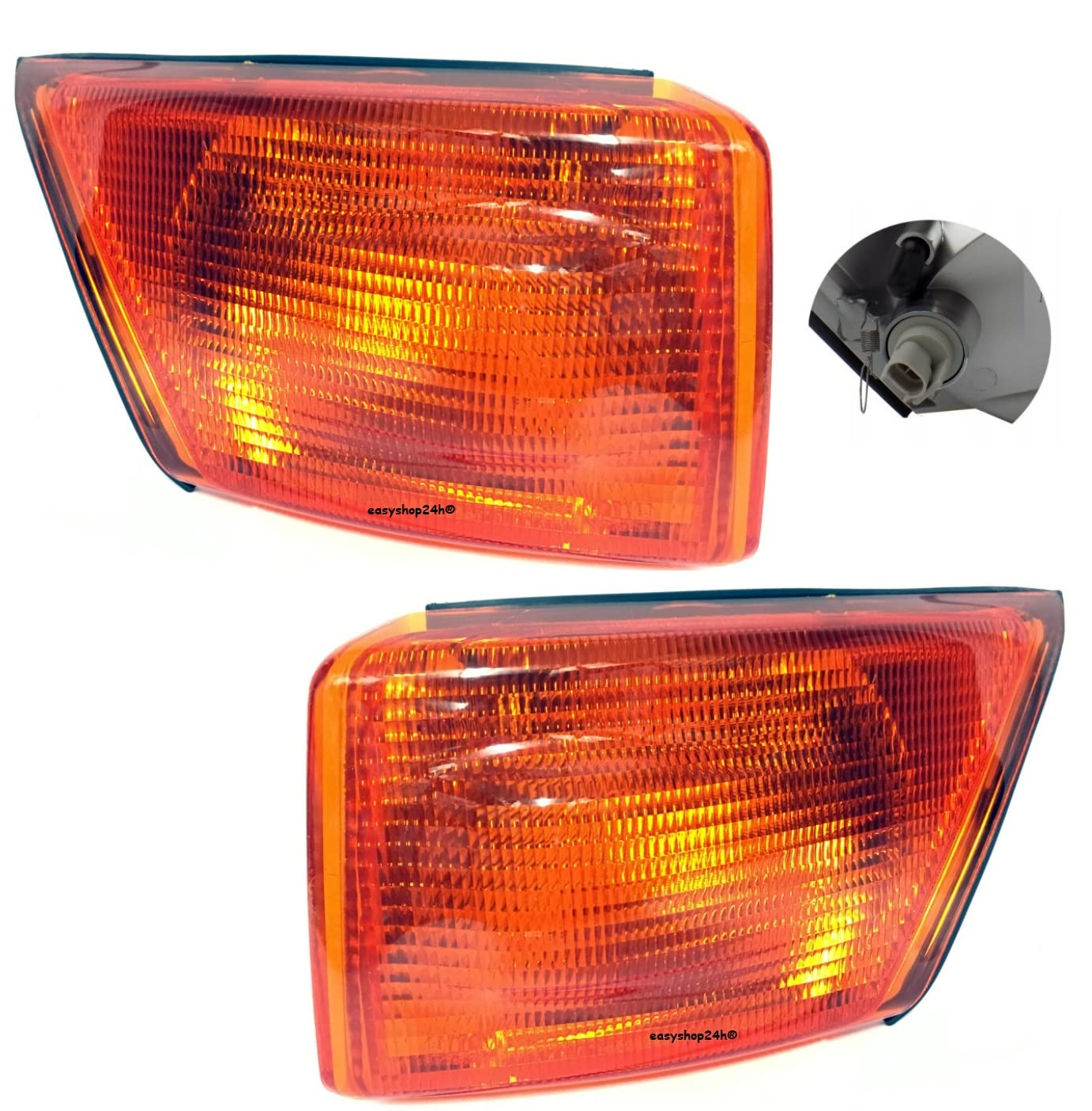 Set 2 Fanale Fanalino Freccia Anteriore Sinistro e Destro Per Daily S2000 MK3 da 1999 a 2005 Luce Indicatore Di Direzione Lampeggiatore Arancione