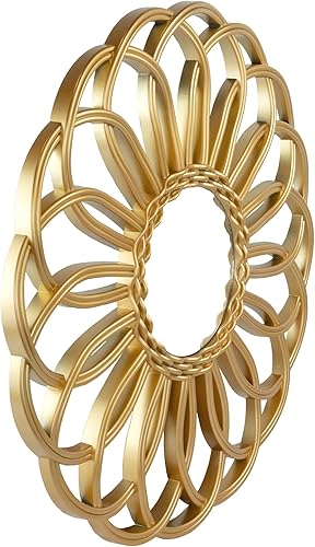 Miniatura 3 de Northlight Espejo redondo de pared de girasol de ratán de 30 pulgadas