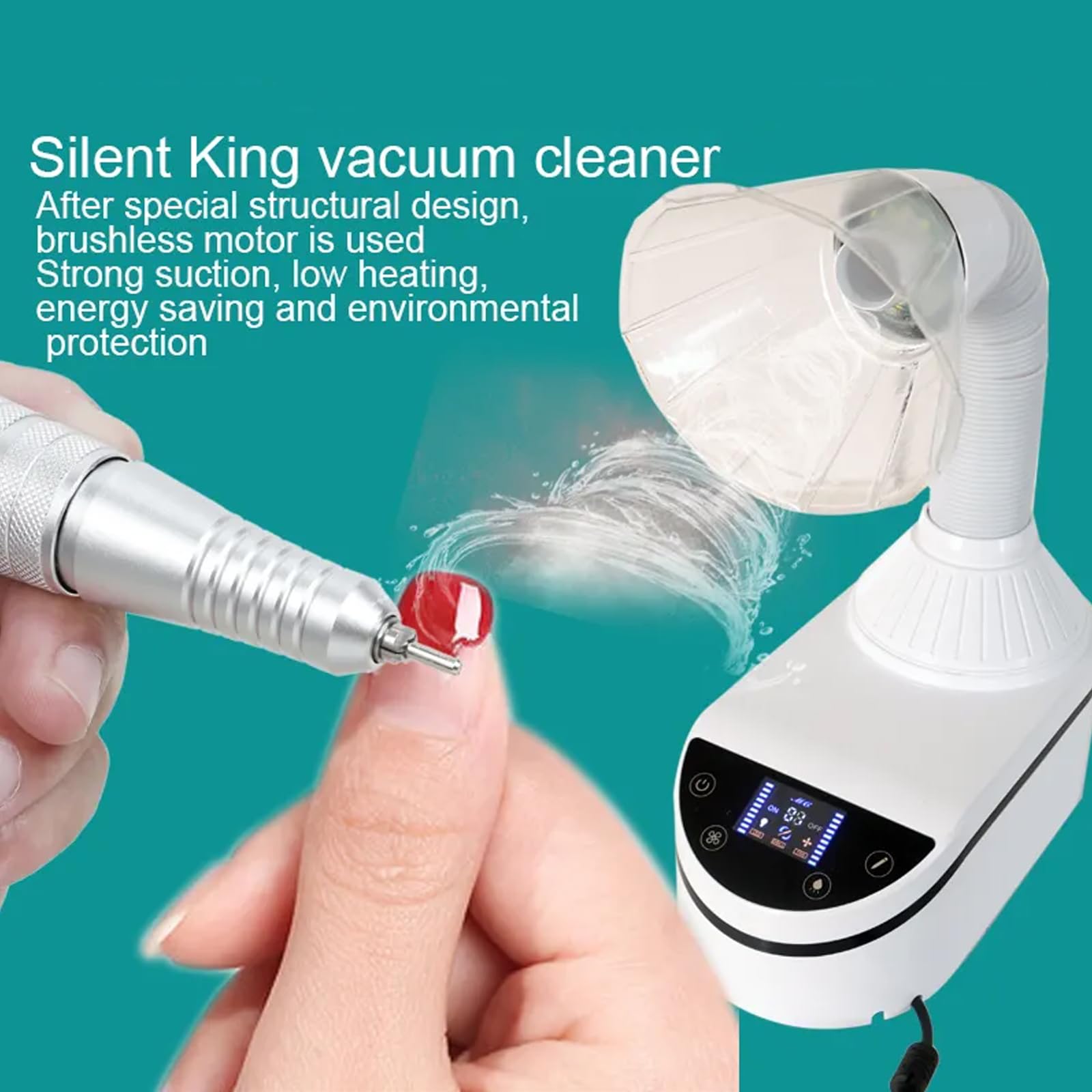 Troqullium 2-in-1 Mini Tischstaubsauger 60W - Staubabsaugung Für Nagelstudio & Zahnarzt