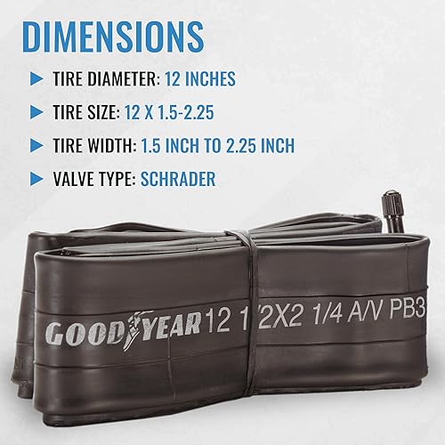 Miniatura 54 de Goodyear Tubo de bicicleta con caucho butílico - Tubos de bicicleta confiables para ciclismo premium
