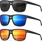 Lunettes de soleil polarisées pour hommes et femmes, lunettes de soleil rétro carrées pour conduire, pêcher, jouer au golf, légères, protection UV400