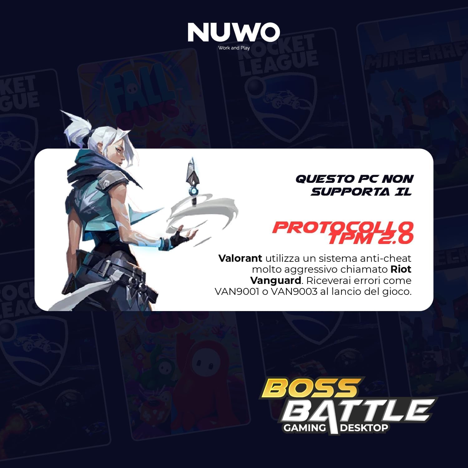 Nuwo PC Gaming Fisso Completo Preassemblato | Core i5 fino a 3.8GHz | RX 5500 8GB | 16GB RAM | SSD 1TB | Monitor 23.8" Full HD | Tastiera e Mouse Gaming Inclusi | Win 11 Pro | Boss Battle Setup