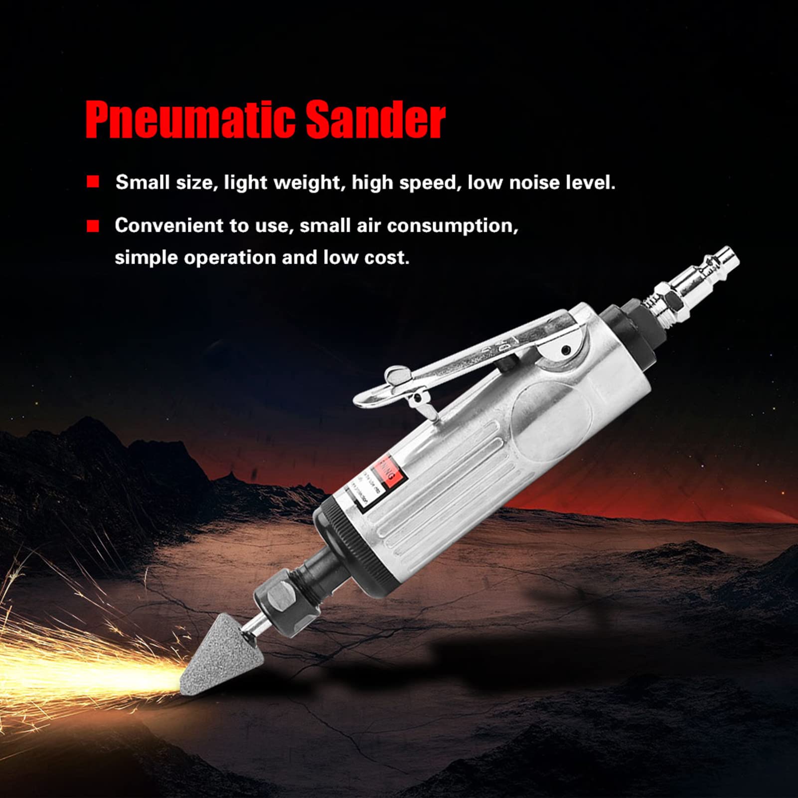 Pneumatic Sander Machine Polishing Grinder Die Air Tool Grinding Mill Set, Small size, light weight, high speed, Metal Craftsmanship Tool with Ergonomic Design, practical with