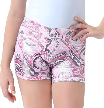 HDE Gymnastics Shorts for Girls Dance Short Glitter Sparkle Tumbling Bottoms