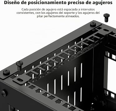 8U Server Cabinet, 10 Inch Mini Server Rack for Networking, Servers, Audio-Visual Equipment and DIY Projects, 7.87 Depth, Black