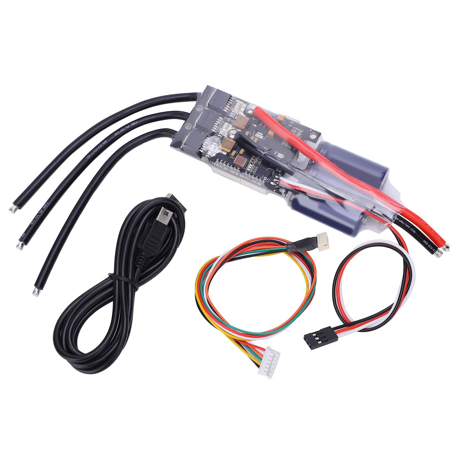 FTVOGUE Flipsky ESC V4.12 50A Hochstrom-Geschwindigkeitsregler, Kompatibel mit VESC Software, 8-60V, 40x60mm PCB, Aluminium-Kühlkörper, für Elektrische Steuerung