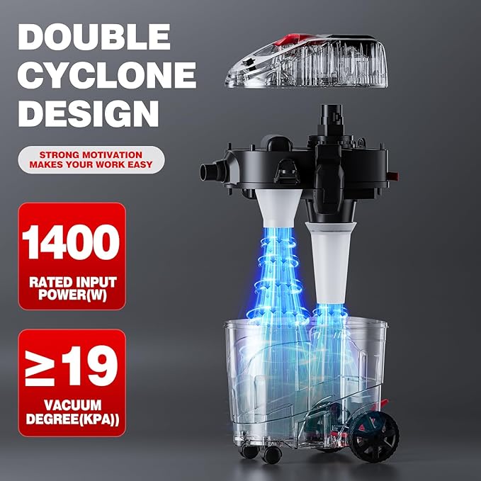 Aspiradora Industrial Ciclónica 9 Galones 1400W HEPA miniatura 7