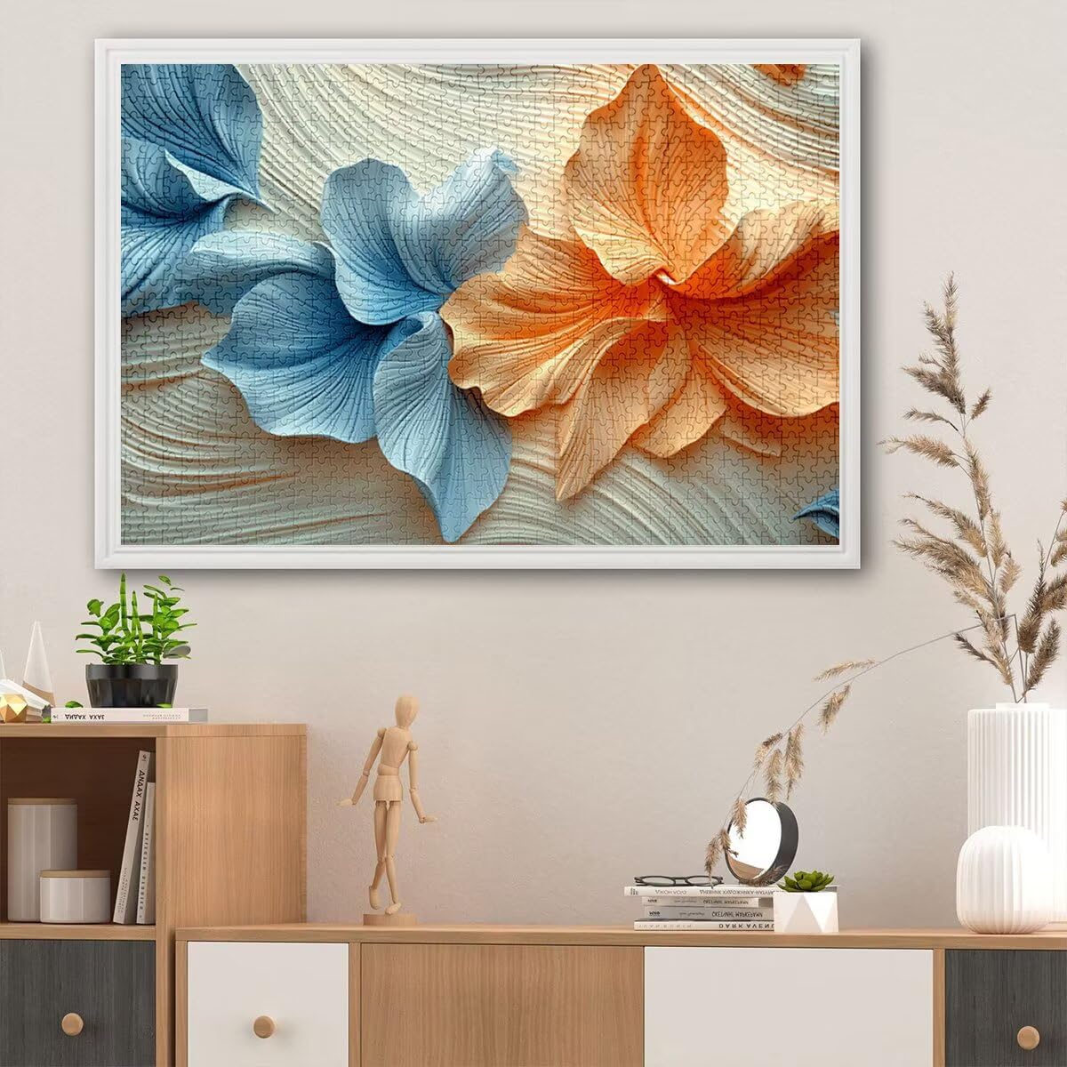 Puzzle 2000 sztuk kwiat dla dorosłych, abstrakcyjne drewniane puzzle dla dorosłych, trudne drewniane łamigłówki, rodzinne gry edukacyjne, łamigłówki z pudełkiem na prezenty dekoracje do domu, prezent