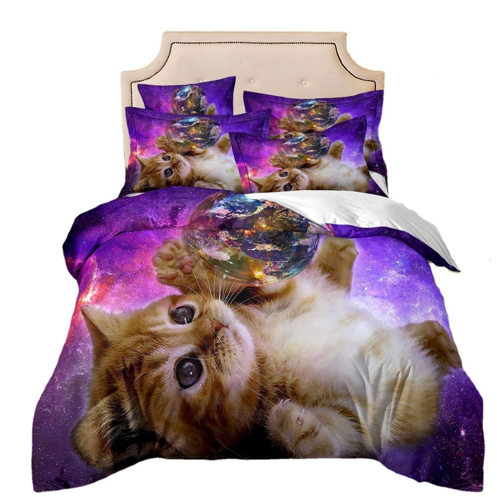 Super King Size Duvet Cover Sets Purple Star Cat Super King Bedding