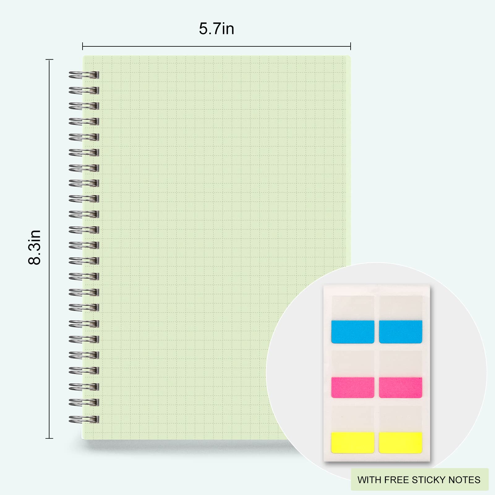 Amazon | AHGXG 方眼紙ノート 3パック - A5グリッドスパイラルノート