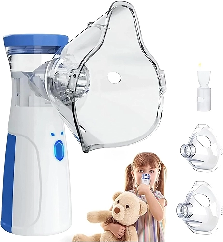 Nebulizador Portátil Inalador USB Recarregável – Silencioso, Ideal para Adultos e Crianças, Uso Diário com Água e Soro Fisiológico