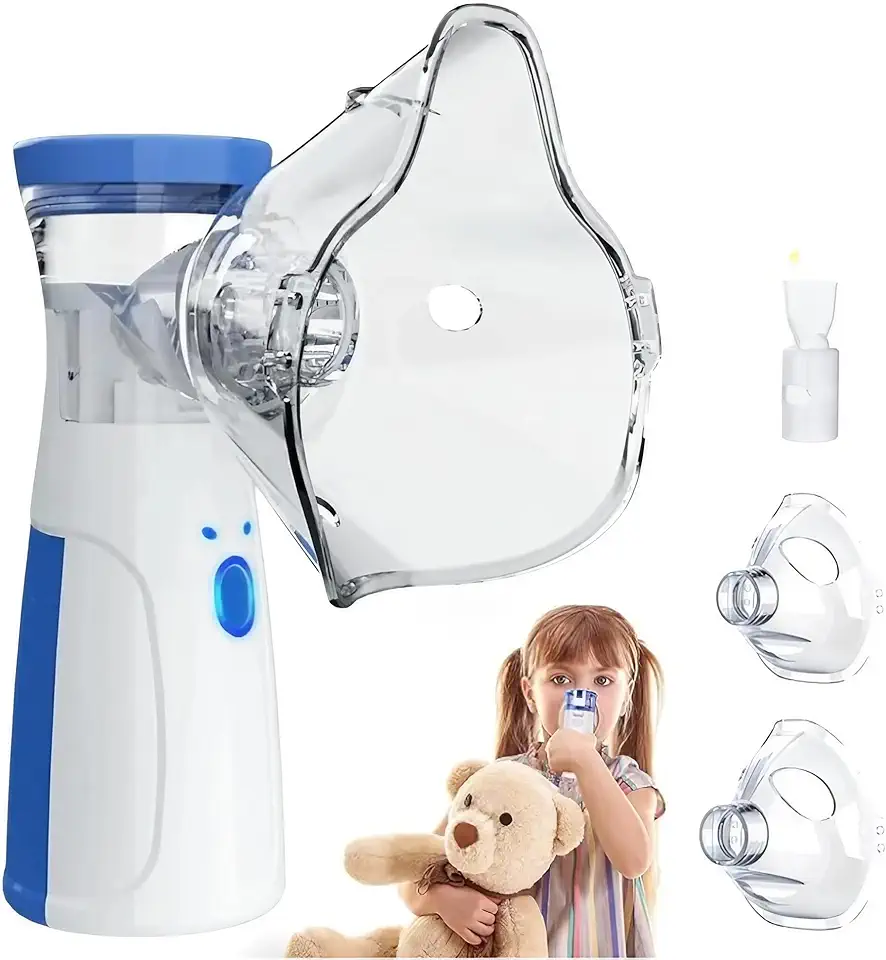 Nebulizador Portátil Inalador USB Recarregável – Silencioso, Ideal para Adultos e Crianças, Uso Diário com Água e Soro Fisiológico