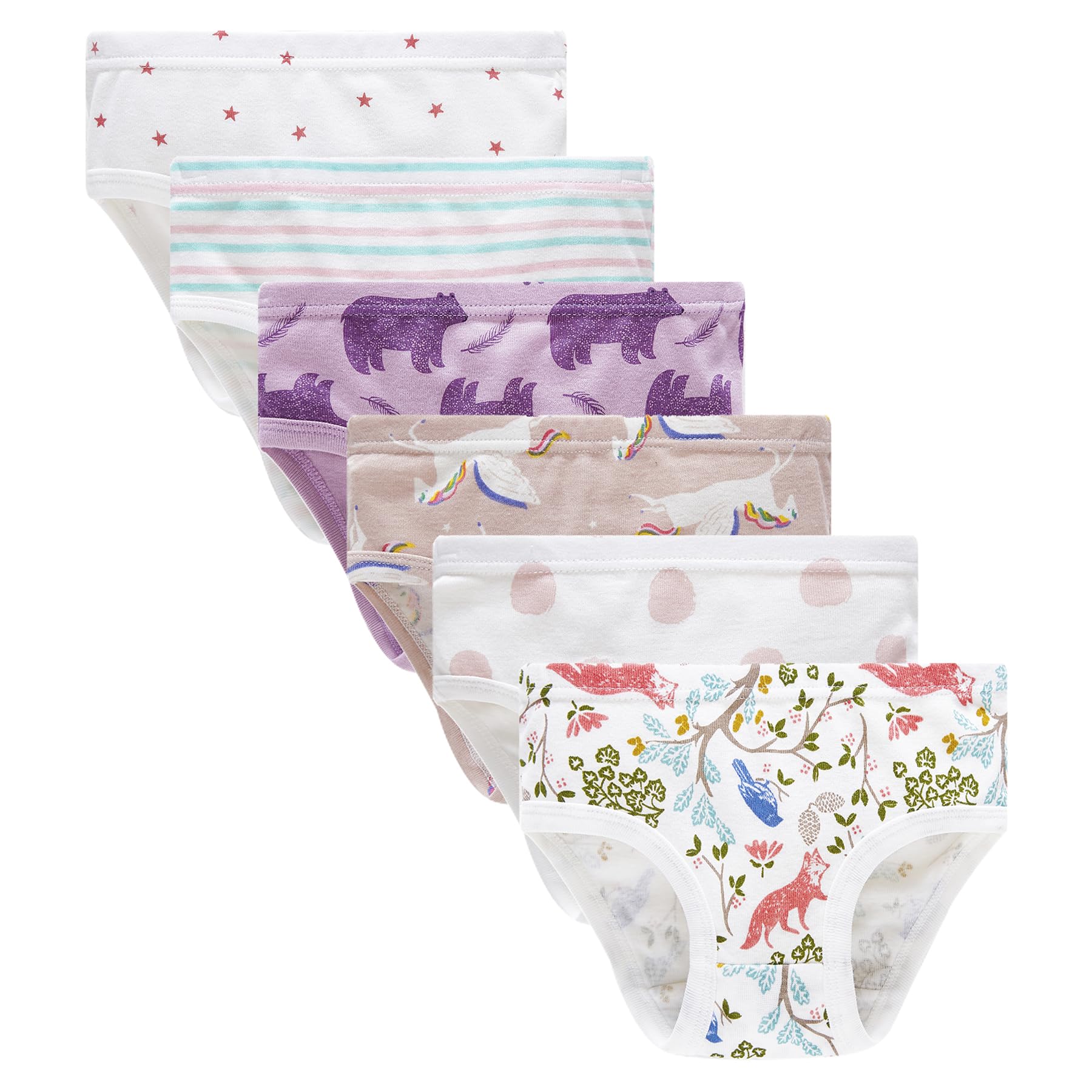 Winging Day Little Girls Cotton Panties Baby Toddler Soft Underwear Multipack