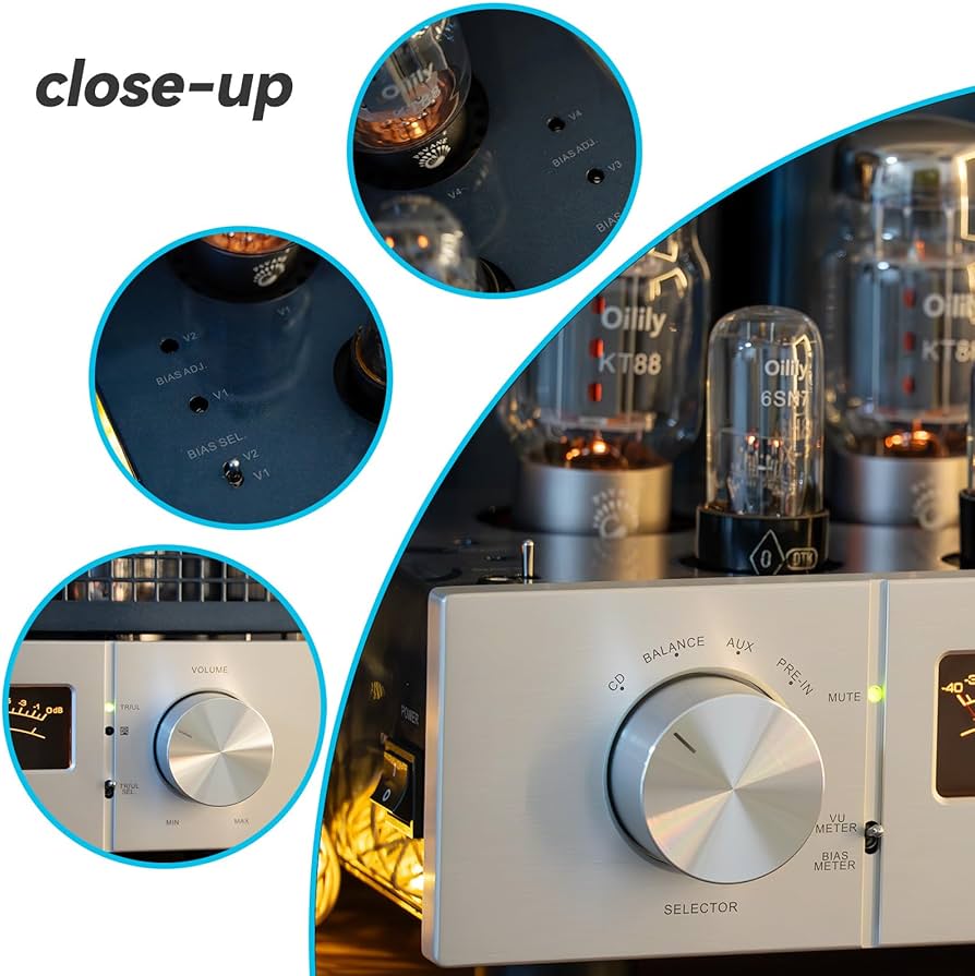 Amazon.com: Oilily A88 KT88X4 Vacuum Tube Amplifier, 45W+45W Class