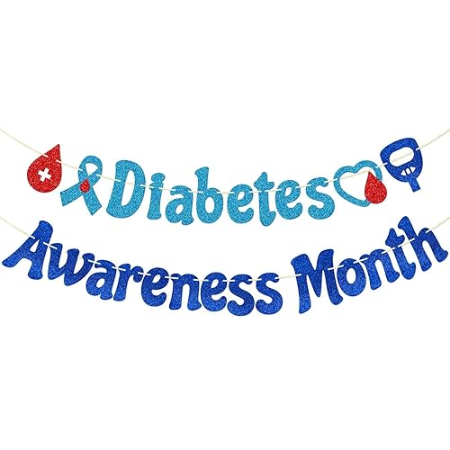 FOZEE Diabetes Awareness Month Banner - T1D Month Decor for