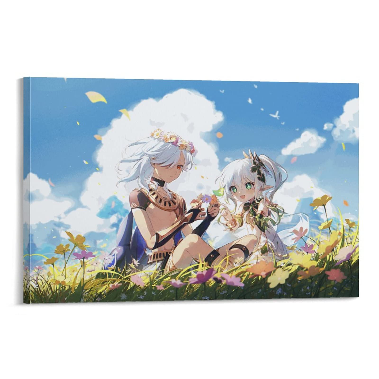 ソマリと森の神様 キャンバスアート　イラストパネル Amazon.co.jp: 原神 セノ イラストポスターキャンバスポスター壁アート
