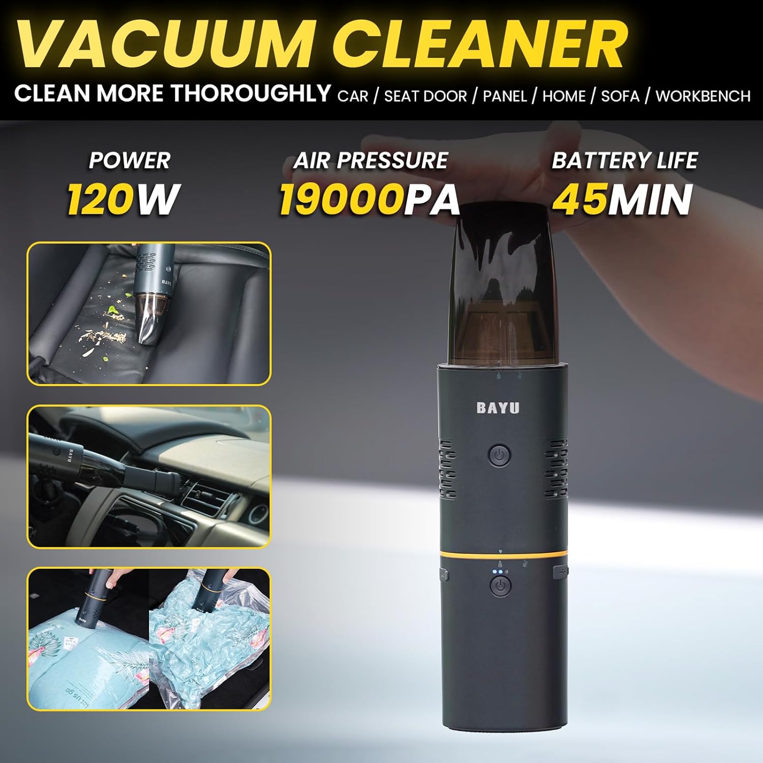 Portable Handheld Vacuum Cleaner for Car and Home