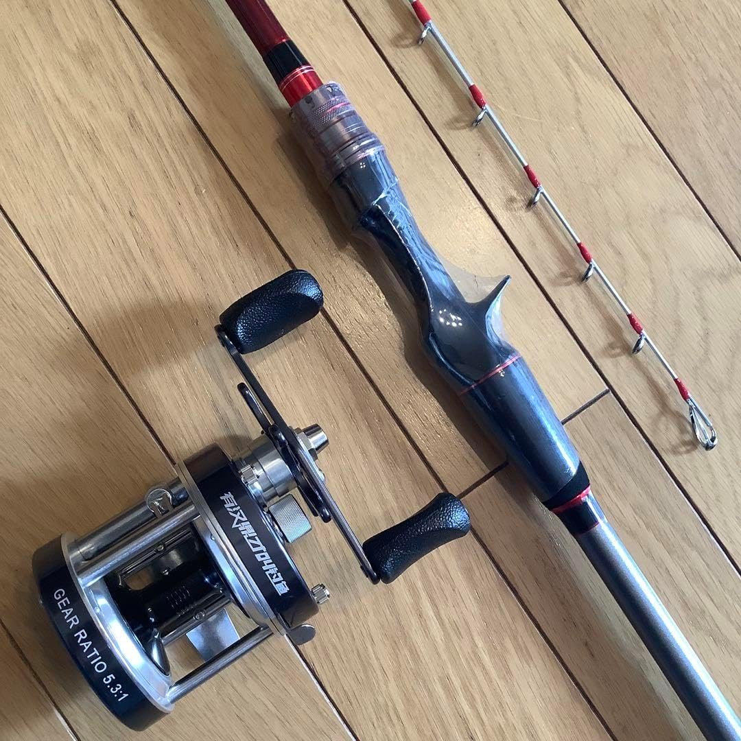 大物　中深海1.75m MAX300g 2ピースロッド&カウンター付ベイトリール 大物 中深海1.75m MAX300g 2ピースロッド&タイコ型ベイトリール