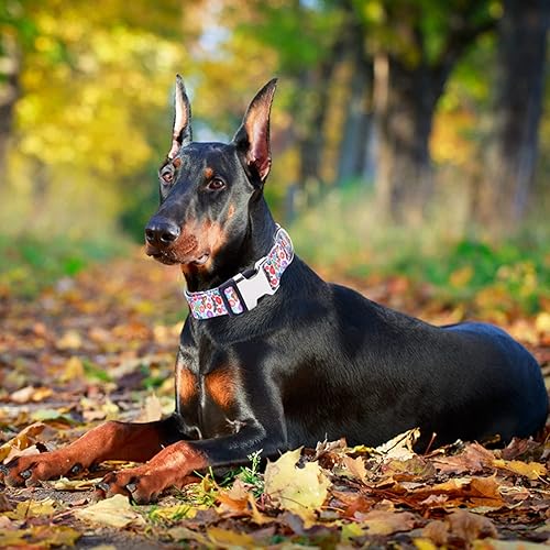 Miniatura 3 de Lindo collar para perros XS, pequeños, medianos y grandes, collar de nailon suave para mascotas, con estampado 3D multicolor, collares ajustables