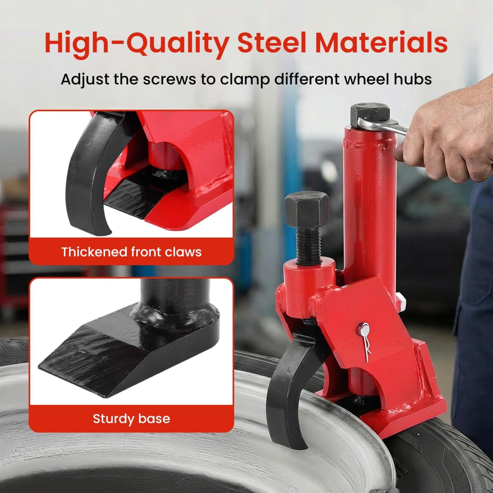 Strumento manuale per smontagomme per pneumatici, strumento portatile per ruote da 97-107 cm, strumento di riparazione pneumatici resistente con sistema di leva, per auto, camion, trattore, ATV, SUV