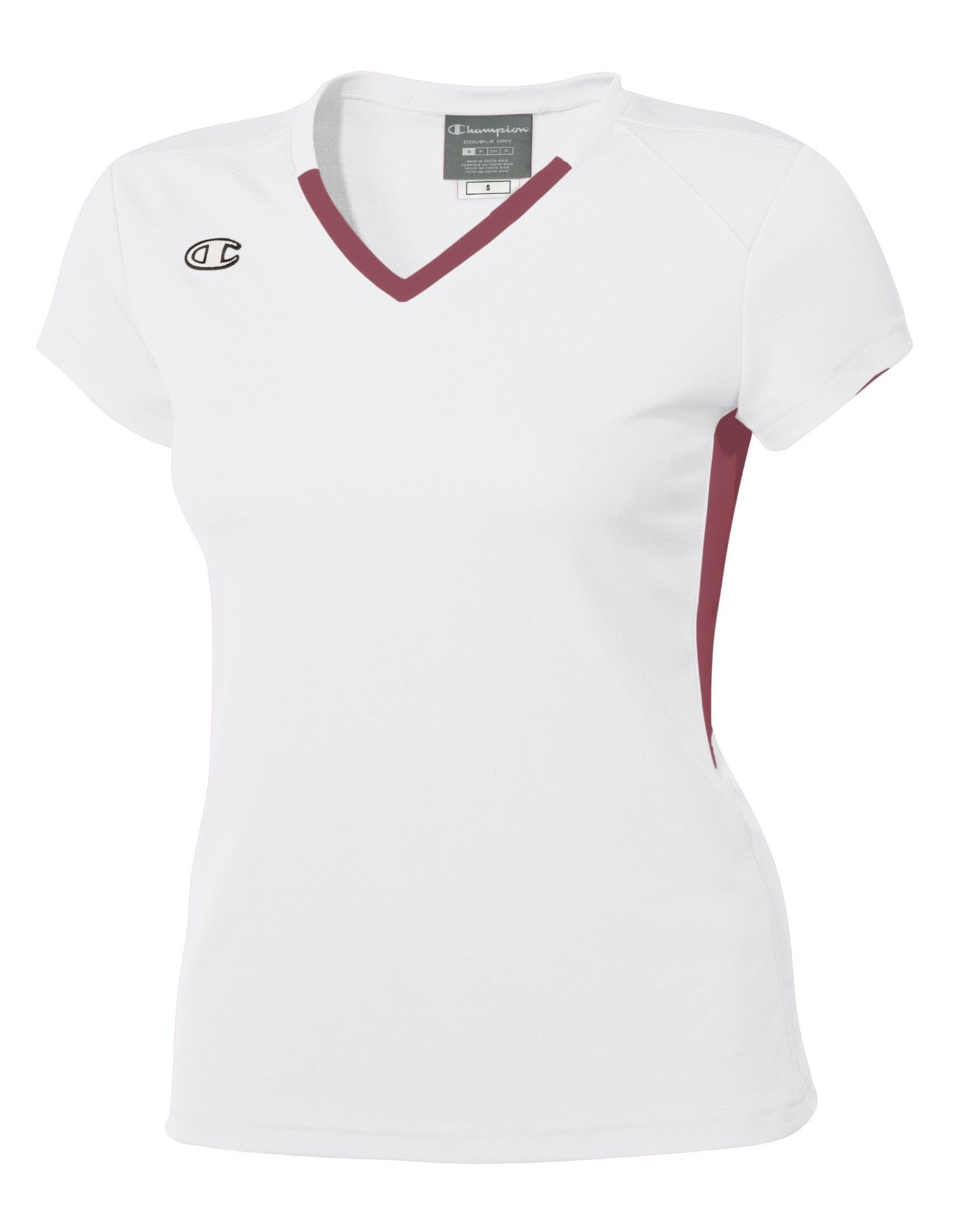 Champion Classic Performance Mesh Unisex Cap Sleeve Lacrosse/Field Hockey Jersey White/Maroon