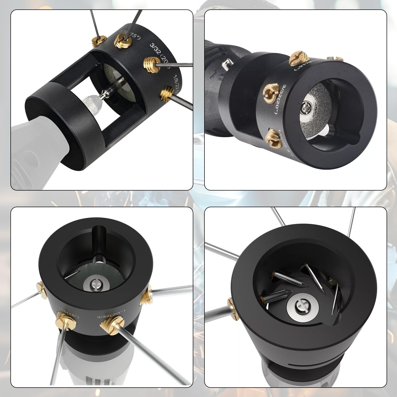 Afilador de Electrodos de Tungsteno, para Soldadura TIG Amoladora de Tungsteno Afilador de Electrodos de Tungsteno de Aleación de Aluminio Afilador de Electrodos de Tungsteno Multiángulo