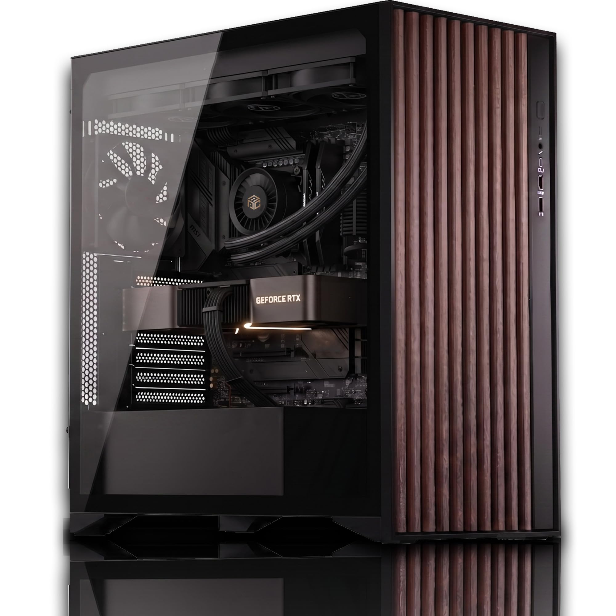 PC Gaming R7 9800X3D-Geforce RTX5070 12GB-32GB DDR5-1TB SSD-Black Wood