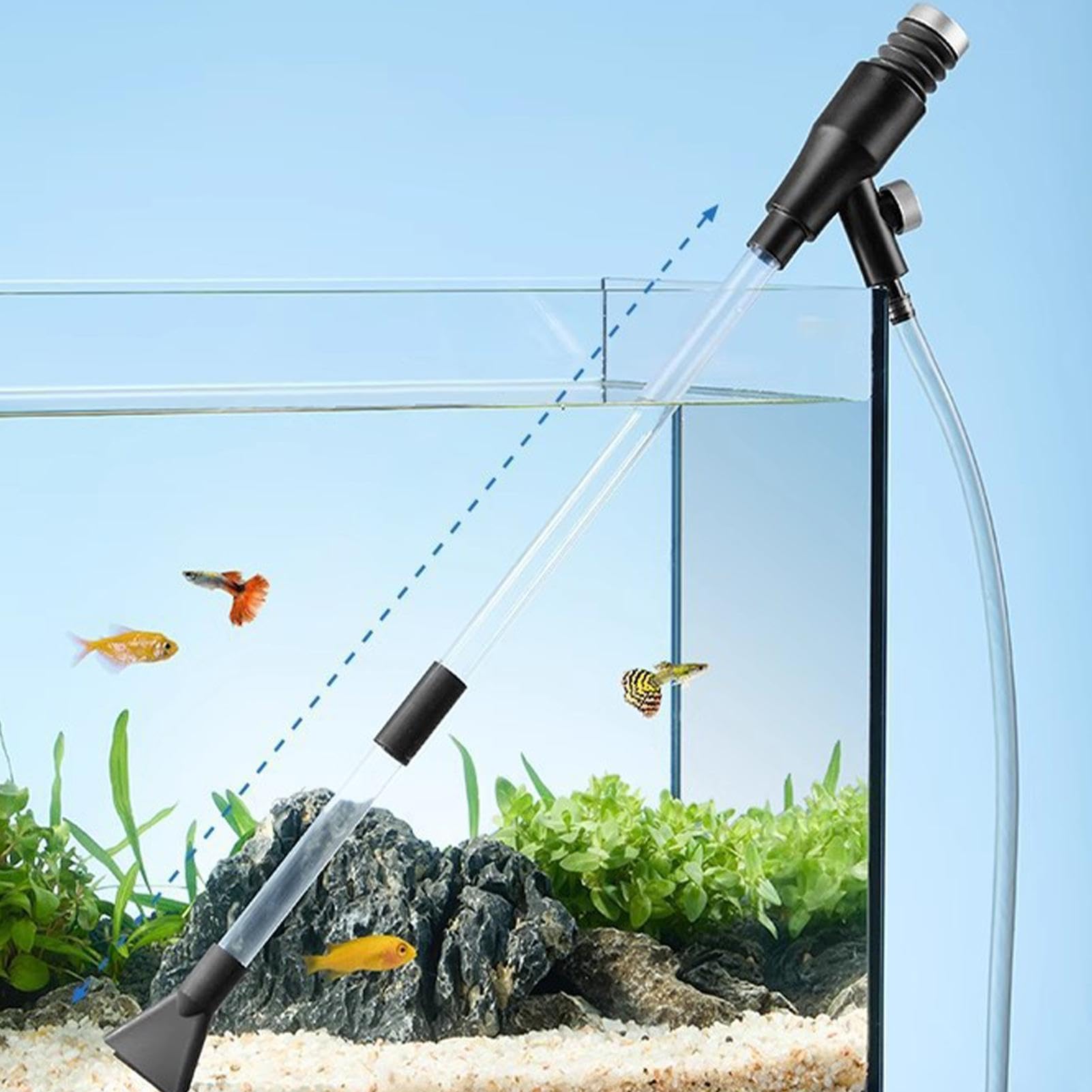 Generisch Bodengrundreiniger Für Aquarium - Manueller Siphon Wasserwechsler,Kies- und Wassersiphon zur Aquarienreinigung | für Reptilien, Garnelen, Kampffisch, das Zuhause, die Wohnung, das Büro und