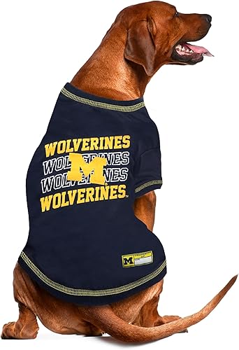 Miniatura 7 de Pets First NCAA - Camiseta gráfica para perro de Michigan State Spartans, camiseta deportiva con licencia para perro con nombre y logotipo del