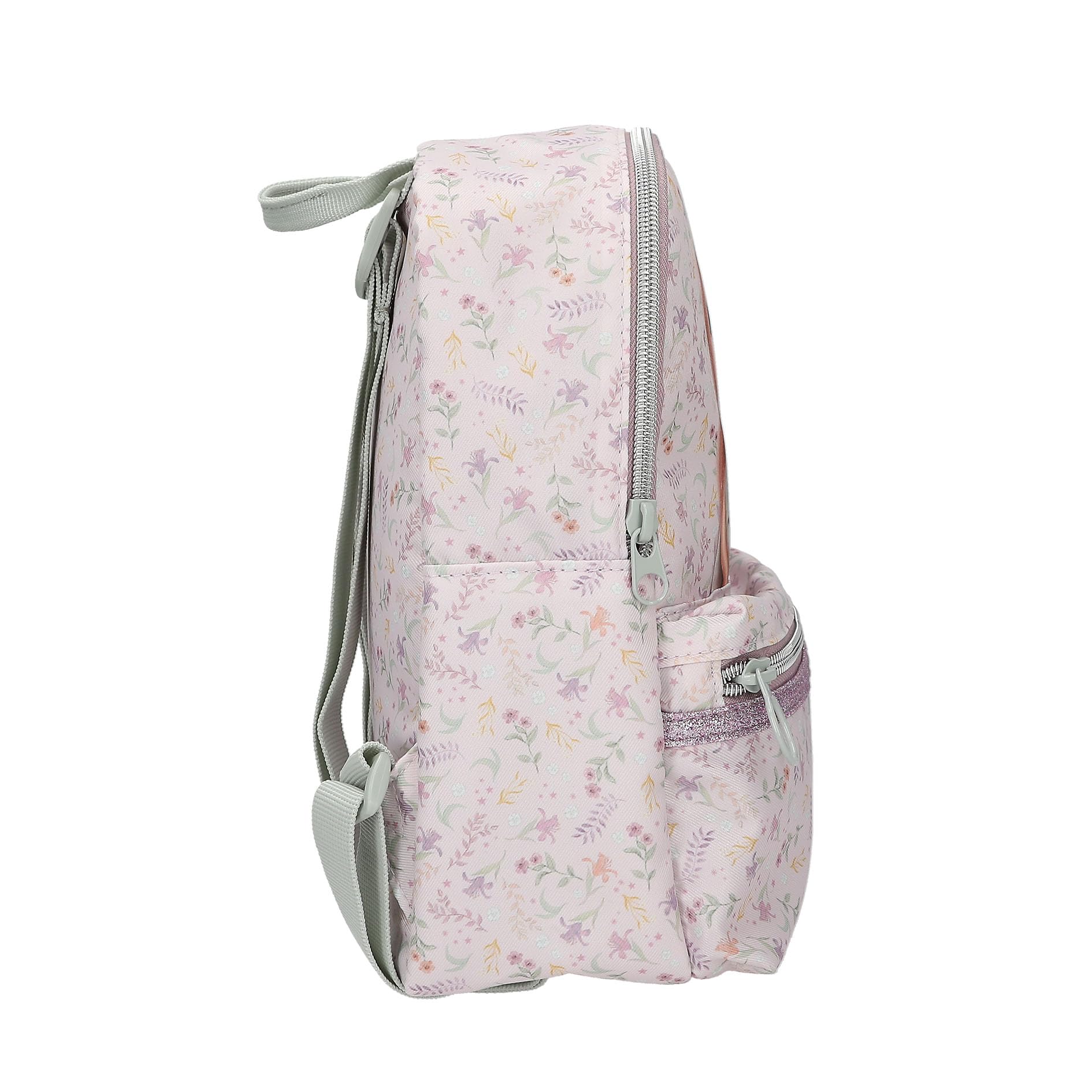 Depesche 13962 TOPModel Blooming Kitty - Rucksack in Flieder, mit Model-Katze-Motiv und Blumenmuster, Tasche mit verstellbaren Trägern
