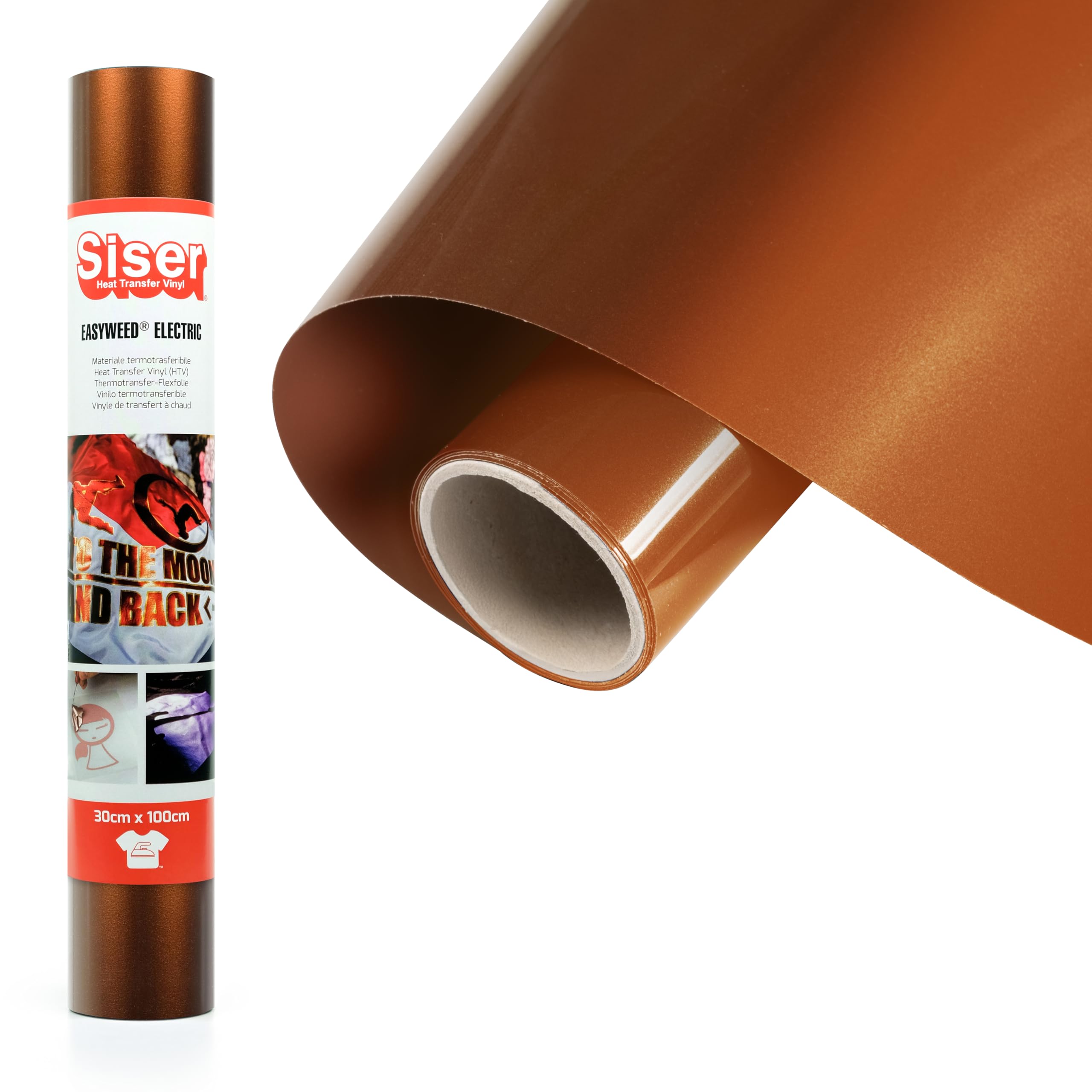 SISER Heat Transfer Vinyl, Copper, 100 x 30 cm