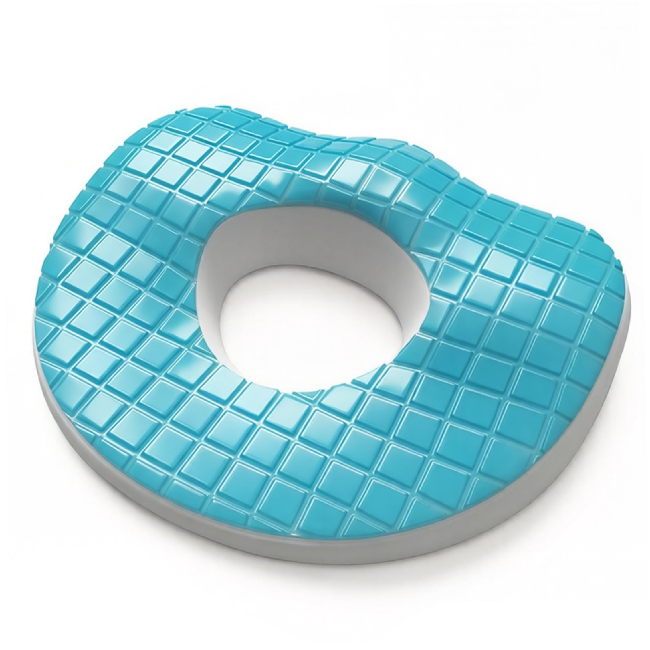 Cuscino a ciambella per il sedere, cuscino a ciambella in memory foam gel con dal design cavo per il sollievo del coccige dalle piaghe da decubito - Blu navy