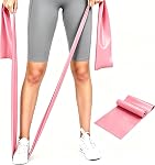 Bandes de résistance pour les femmes Bande d'exercice longue élastique pour la thérapie physique 150cm Bandes stretch sans latex pour l'entraînement à domicile, Bureau,Travel,Gym,Yoga,Pilates,Physiothérapie Bandes pour femmes enceintes âgées