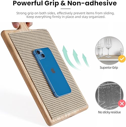 Miniatura 10 de BAGAIL - Forro de cajón, 17.5 x 20 pies, revestimientos de estantes no adhesivos para armarios de cocina, forros gruesos y fuertes de agarre para