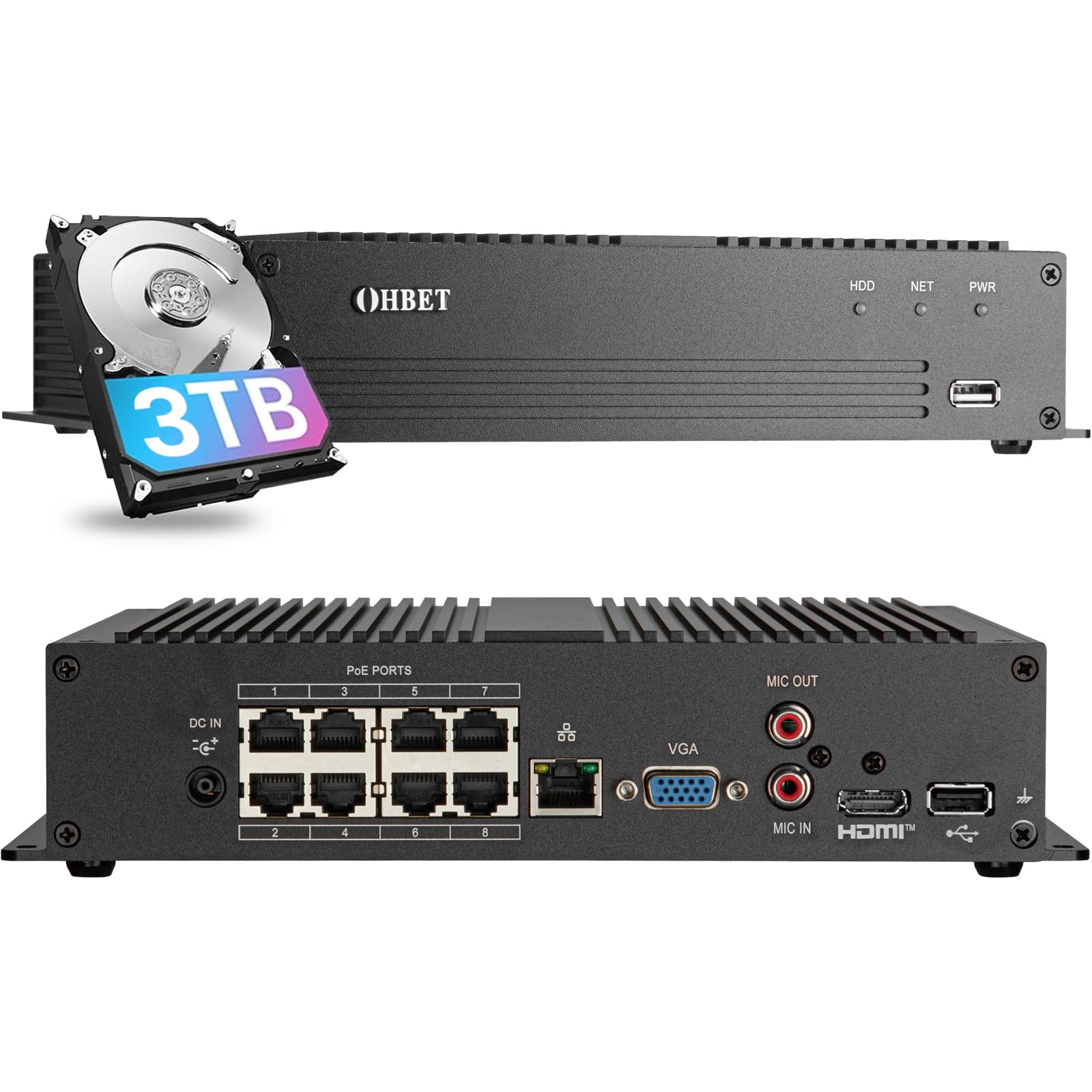 Amazon.com : DahuaSecurity Advanced 16Ch 8 PoE Port Digital Video