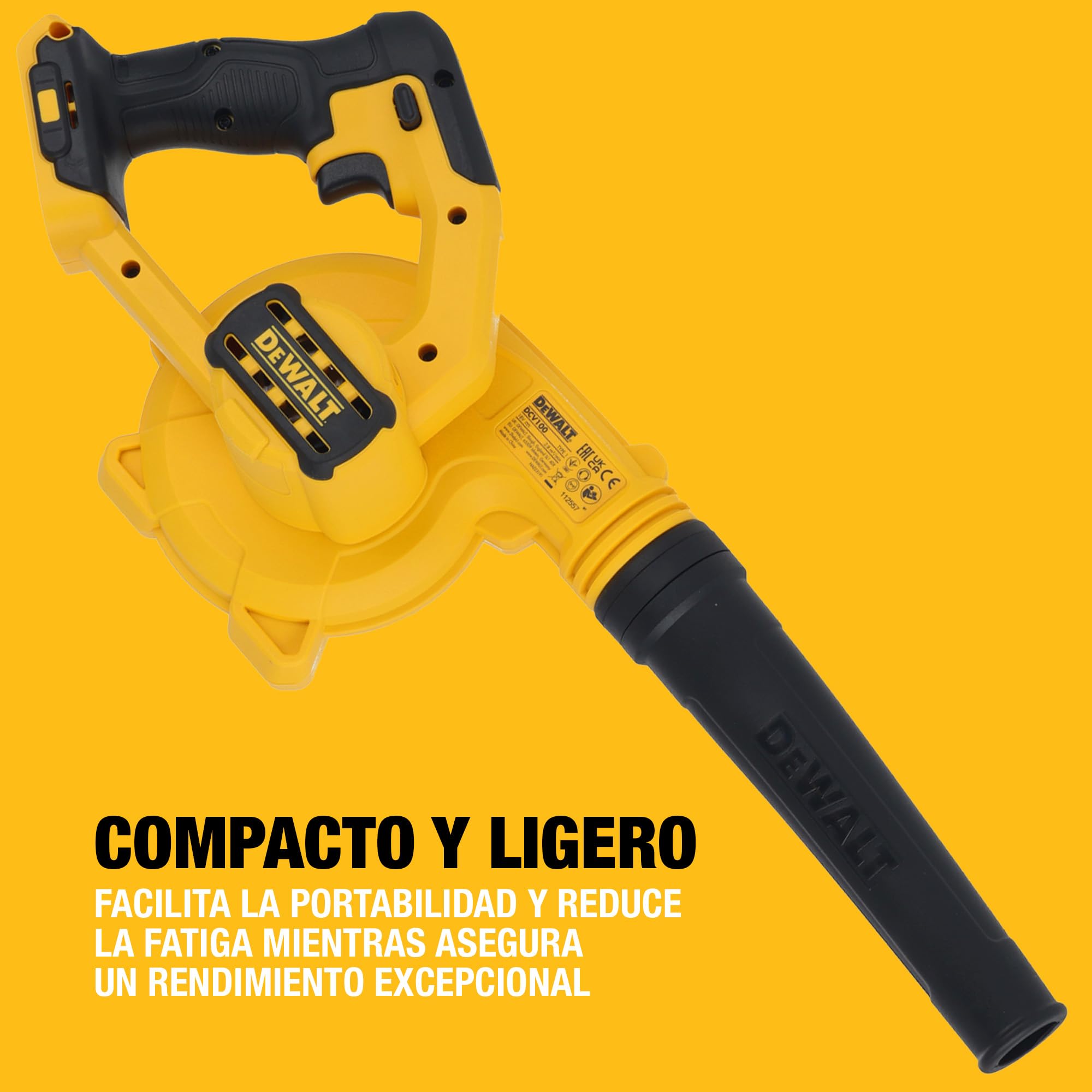 DEWALT Soplador Compacto 18V XR, Solo Herramienta, DCV100-XJ